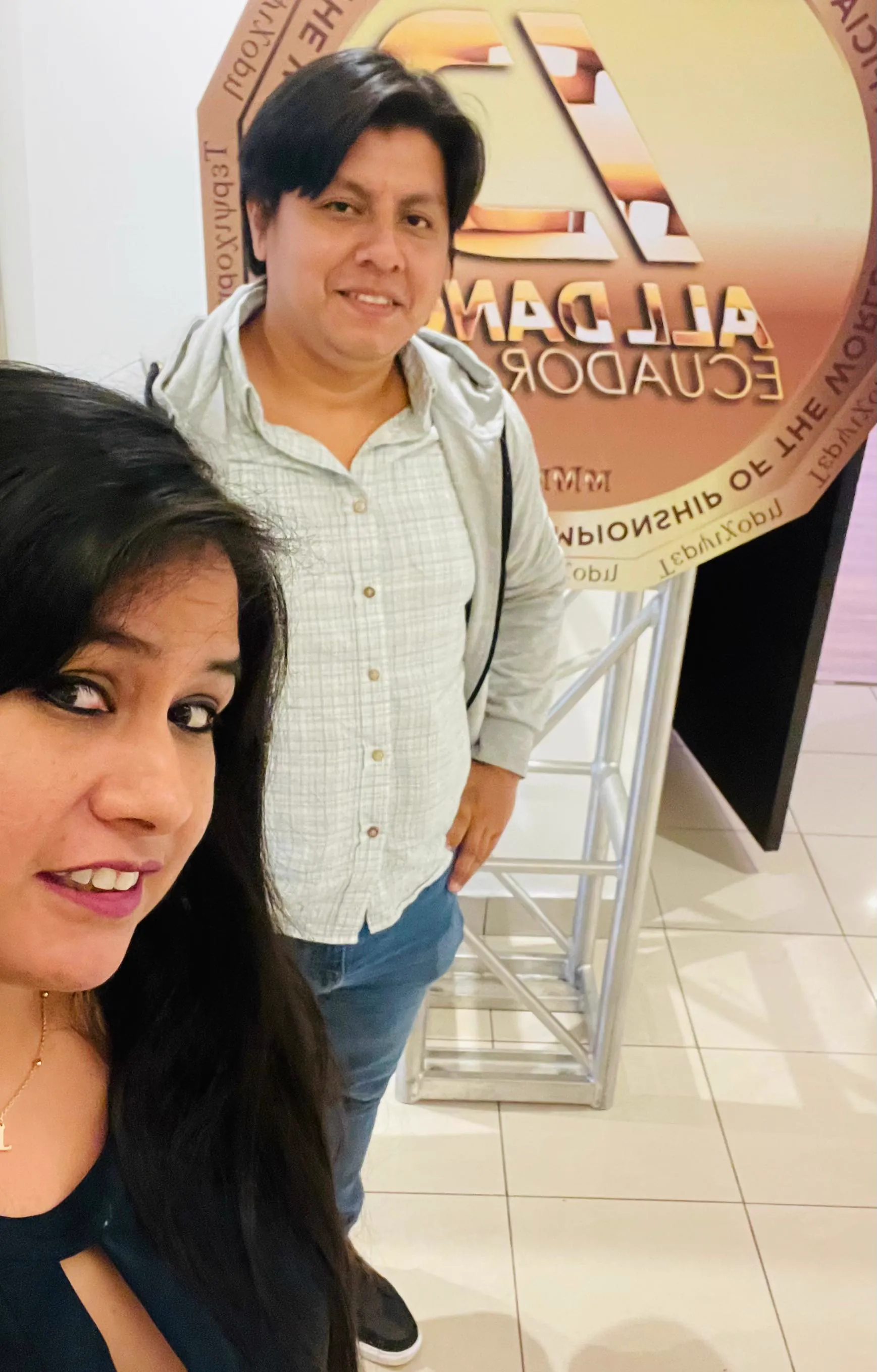 Luisa y René en un evento de danza