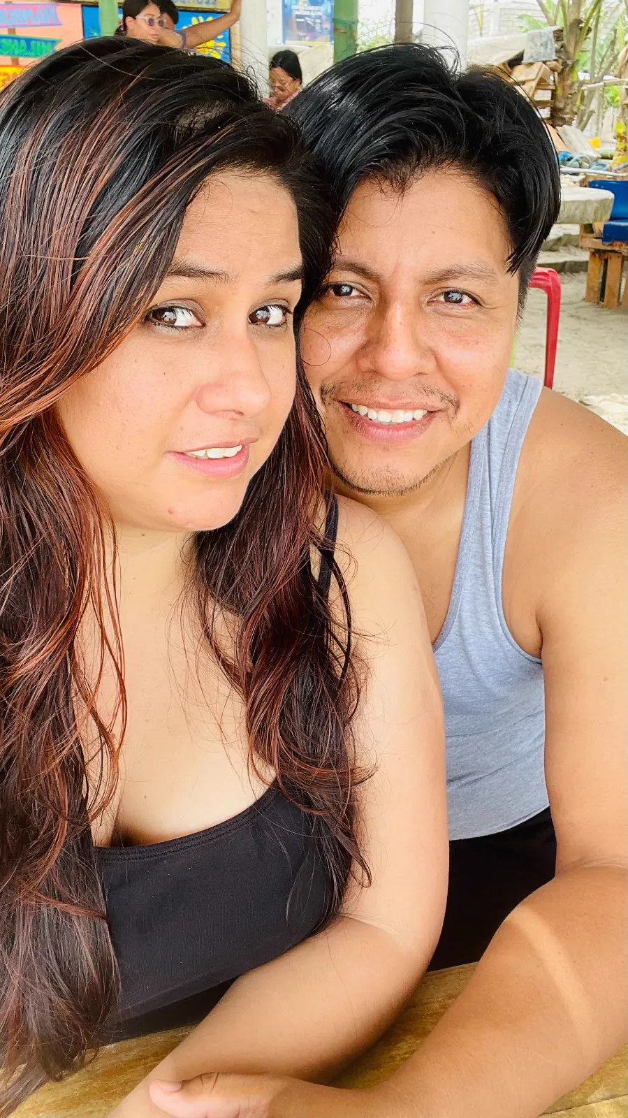 Selfie de Luisa y René